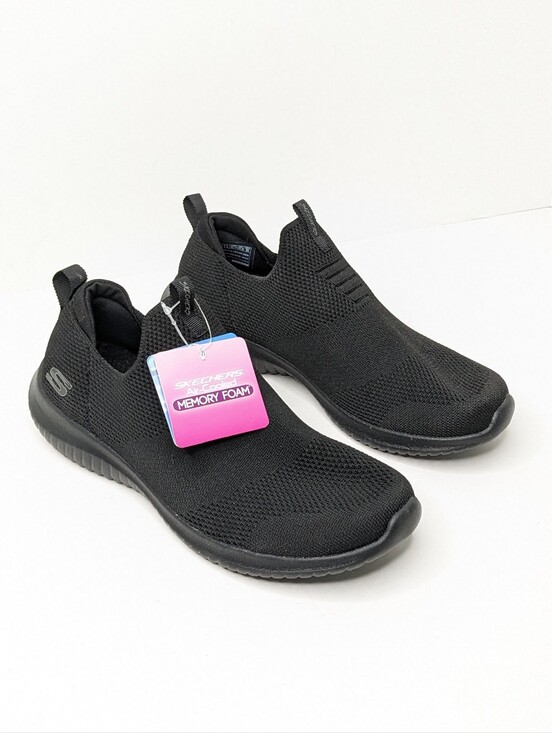 Skechers Shoes - Skechers Ultra Flex Slip-On Memory Foam Sneakers Black Women's 6.5